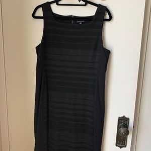 Eileen Fisher black / gray wool work dress size 14